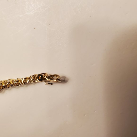 Diamond tennis S-link bracelet 14K yellow gold - Picture 10 of 13